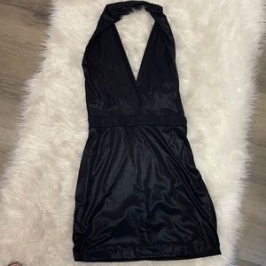 Black halter dress